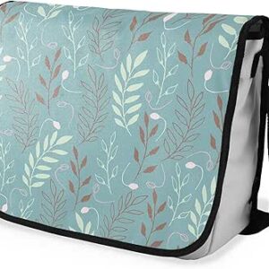 بوناميزون شنطة ماسنجر مدرسية مطبوعة رقميا مع حزام اسود للطلاب، شنطة كروس وشنطة ساعي، شنطة كتف للمدرسة، العودة الى المدرسة، المقاس: 29 × 36 سم