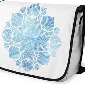 بوناميزون شنطة ماسنجر مدرسية مطبوعة رقميا مع حزام اسود للطلاب، شنطة كروس وشنطة ساعي، شنطة كتف للمدرسة، العودة الى المدرسة، المقاس: 29 × 36 سم