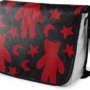 شنطة ماسنجر مدرسية مطبوعة رقمية بحزام اسود للبنات والاولاد من لو جاردين دو لين، شنطة ماسنجر للطلاب، شنط كتف مقاس 29 × 36 سم