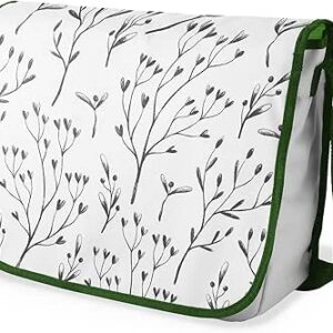 بوناميزون شنطة ماسنجر مدرسية مطبوعة رقميا مع حزام كاكي للطلاب، شنطة كروس وشنطة ساعي، شنطة كتف للمدرسة، العودة الى المدرسة، المقاس: 29 × 36 سم