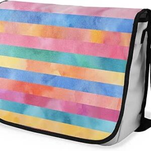 بوناميزون شنطة ماسنجر مدرسية مطبوعة رقميا مع حزام اسود للطلاب، شنطة كروس وشنطة ساعي، شنطة كتف للمدرسة، العودة الى المدرسة، المقاس: 29 × 36 سم