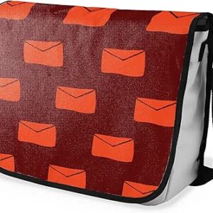 بوناميزون شنطة ماسنجر مدرسية مطبوعة رقميا مع حزام اسود للطلاب، شنطة كروس وشنطة ساعي، شنطة كتف للمدرسة، العودة الى المدرسة، المقاس: 29 × 36 سم