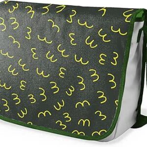 شنطة ماسنجر مدرسية مطبوعة رقميا مع احزمة كاكي للبنات والاولاد من لو جاردين دو لين، شنطة ماسنجر للطلاب، شنط كتف مقاس 29 × 36 سم