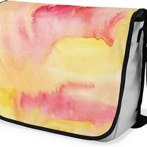 شنطة ماسنجر مدرسية مطبوعة رقمية بحزام اسود للبنات والاولاد من لو جاردين دو لين، شنطة ماسنجر للطلاب، شنط كتف مقاس 29 × 36 سم