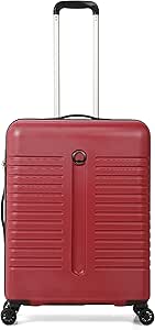 ديلسي باريس شنطة سفر بعجلات مزدوجة من ايرويز، 66 سم، احمر، بولي كربونات (PC)