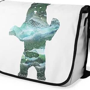 شنطة ماسنجر مدرسية مطبوعة رقمية بحزام اسود للبنات والاولاد من لو جاردين دو لين، شنطة ماسنجر للطلاب، شنط كتف مقاس 29 × 36 سم