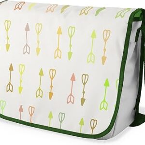 شنطة ماسنجر مدرسية مطبوعة رقميا مع احزمة كاكي للبنات والاولاد من لو جاردين دو لين، شنطة ماسنجر للطلاب، شنط كتف مقاس 29 × 36 سم