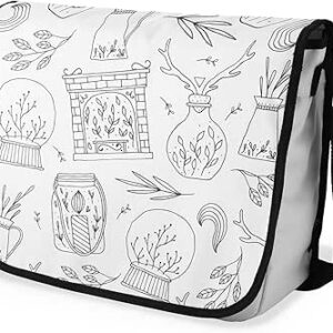 شنطة ماسنجر مدرسية مطبوعة رقمية بحزام اسود للبنات والاولاد من لو جاردين دو لين، شنطة ماسنجر للطلاب، شنط كتف مقاس 29 × 36 سم