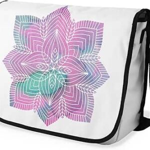 بوناميزون شنطة ماسنجر مدرسية مطبوعة رقميا مع حزام اسود للطلاب، شنطة كروس وشنطة ساعي، شنطة كتف للمدرسة، العودة الى المدرسة، المقاس: 29 × 36 سم