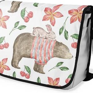 بوناميزون شنطة ماسنجر مدرسية مطبوعة رقميا مع حزام اسود للطلاب، شنطة كروس وشنطة ساعي، شنطة كتف للمدرسة، العودة الى المدرسة، المقاس: 29 × 36 سم