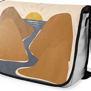 شنطة ماسنجر مدرسية مطبوعة رقمية بحزام اسود للبنات والاولاد من لو جاردين دو لين، شنطة ماسنجر للطلاب، شنط كتف مقاس 29 × 36 سم