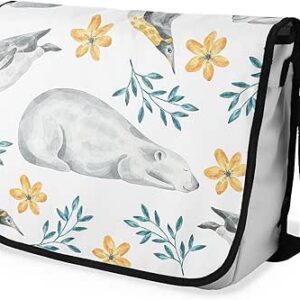 شنطة ماسنجر مدرسية مطبوعة رقمية بحزام اسود للبنات والاولاد من لو جاردين دو لين، شنطة ماسنجر للطلاب، شنط كتف مقاس 29 × 36 سم