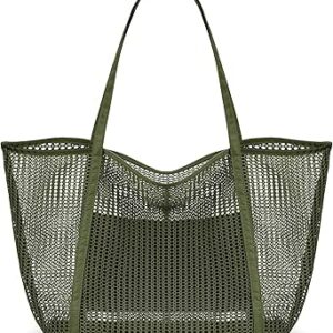حقيبة يد نسائية فانسي فورست من قماش شبكي من كاليدي، شنطة كتف بسعة 27 لتر، شنطة بقالة