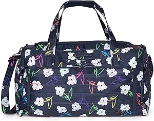 شنطة دفل بعجلات بتصميم زهور زاهية