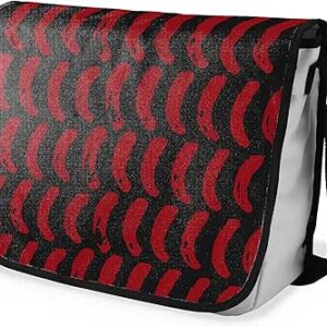 بوناميزون شنطة ماسنجر مدرسية مطبوعة رقميا مع حزام اسود للطلاب، شنطة كروس وشنطة ساعي، شنطة كتف للمدرسة، العودة الى المدرسة، المقاس: 29 × 36 سم