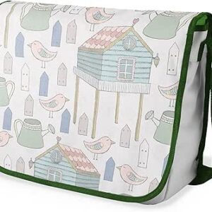 شنطة ماسنجر مدرسية مطبوعة رقميا مع احزمة كاكي للبنات والاولاد من لو جاردين دو لين، شنطة ماسنجر للطلاب، شنط كتف مقاس 29 × 36 سم