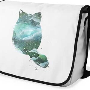 شنطة ماسنجر مدرسية مطبوعة رقمية بحزام اسود للبنات والاولاد من لو جاردين دو لين، شنطة ماسنجر للطلاب، شنط كتف مقاس 29 × 36 سم