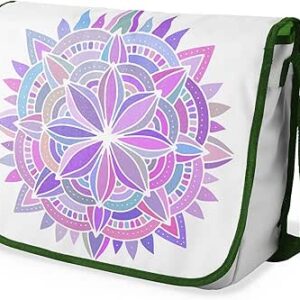 شنطة ماسنجر مدرسية مطبوعة رقميا مع احزمة كاكي للبنات والاولاد من لو جاردين دو لين، شنطة ماسنجر للطلاب، شنط كتف مقاس 29 × 36 سم