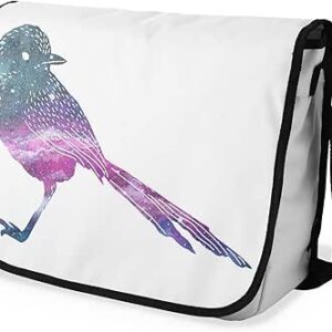 شنطة ماسنجر مدرسية مطبوعة رقمية بحزام اسود للبنات والاولاد من لو جاردين دو لين، شنطة ماسنجر للطلاب، شنط كتف مقاس 29 × 36 سم