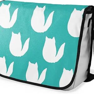 بوناميزون شنطة ماسنجر مدرسية مطبوعة رقميا مع حزام اسود للطلاب، شنطة كروس وشنطة ساعي، شنطة كتف للمدرسة، العودة الى المدرسة، المقاس: 29 × 36 سم