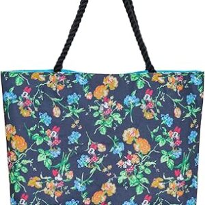 ديزني شنطة سفر كبيرة توت بطبعة زهور ميني ماوس (لون اسود ميني)