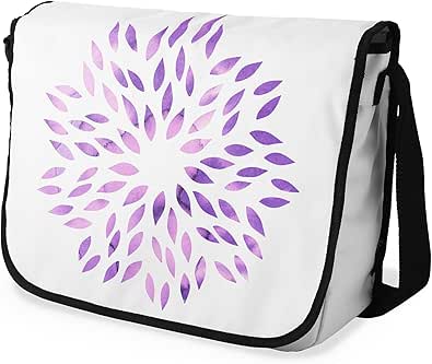 بوناميزون شنطة ماسنجر مدرسية مطبوعة رقميا مع حزام اسود للطلاب، شنطة كروس وشنطة ساعي، شنطة كتف للمدرسة، العودة الى المدرسة، المقاس: 29 × 36 سم