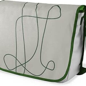 شنطة ماسنجر مدرسية مطبوعة رقميا مع احزمة كاكي للبنات والاولاد من لو جاردين دو لين، شنطة ماسنجر للطلاب، شنط كتف مقاس 29 × 36 سم