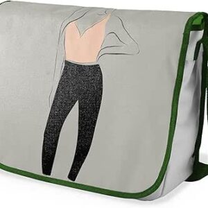 شنطة ماسنجر مدرسية مطبوعة رقميا مع احزمة كاكي للبنات والاولاد من لو جاردين دو لين، شنطة ماسنجر للطلاب، شنط كتف مقاس 29 × 36 سم