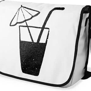 بوناميزون شنطة ماسنجر مدرسية مطبوعة رقميا مع حزام اسود للطلاب، شنطة كروس وشنطة ساعي، شنطة كتف للمدرسة، العودة الى المدرسة، المقاس: 29 × 36 سم