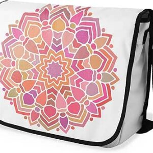 بوناميزون شنطة ماسنجر مدرسية مطبوعة رقميا مع حزام اسود للطلاب، شنطة كروس وشنطة ساعي، شنطة كتف للمدرسة، العودة الى المدرسة، المقاس: 29 × 36 سم