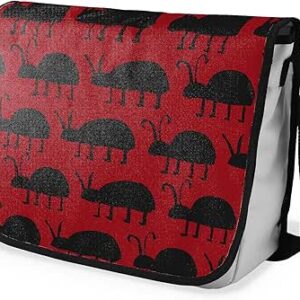 شنطة ماسنجر مدرسية مطبوعة رقمية بحزام اسود للبنات والاولاد من لو جاردين دو لين، شنطة ماسنجر للطلاب، شنط كتف مقاس 29 × 36 سم