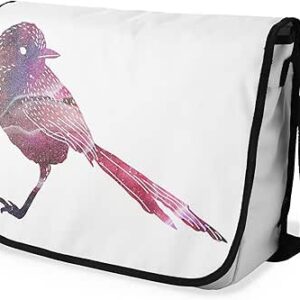 بوناميزون شنطة ماسنجر مدرسية مطبوعة رقميا مع حزام اسود للطلاب، شنطة كروس وشنطة ساعي، شنطة كتف للمدرسة، العودة الى المدرسة، المقاس: 29 × 36 سم