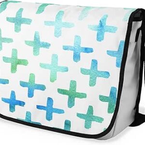 بوناميزون شنطة ماسنجر مدرسية مطبوعة رقميا مع حزام اسود للطلاب، شنطة كروس وشنطة ساعي، شنطة كتف للمدرسة، العودة الى المدرسة، المقاس: 29 × 36 سم، للأطفال من الجنسين