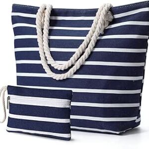 تافالو شنط شاطئ للنساء - شنطة شاطئ كبيرة بسحاب مقاومة للماء والرمل، شنطة كبيرة توت لحمام السباحة والشاطئ والعطلات