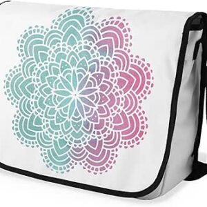 بوناميزون شنطة ماسنجر مدرسية مطبوعة رقميا مع حزام اسود للطلاب، شنطة كروس وشنطة ساعي، شنطة كتف للمدرسة، العودة الى المدرسة، المقاس: 29 × 36 سم