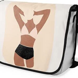 بوناميزون شنطة ماسنجر مدرسية مطبوعة رقميا مع حزام اسود للطلاب، شنطة كروس وشنطة ساعي، شنطة كتف للمدرسة، العودة الى المدرسة، المقاس: 29 × 36 سم