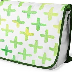 شنطة ماسنجر مدرسية مطبوعة رقميا مع احزمة كاكي للبنات والاولاد من لو جاردين دو لين، شنطة ماسنجر للطلاب، شنط كتف مقاس 29 × 36 سم