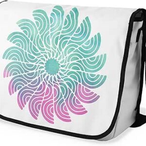 بوناميزون شنطة ماسنجر مدرسية مطبوعة رقميا مع حزام اسود للطلاب، شنطة كروس وشنطة ساعي، شنطة كتف للمدرسة، العودة الى المدرسة، المقاس: 29 × 36 سم