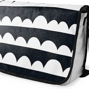 شنطة ماسنجر مدرسية مطبوعة رقمية بحزام اسود للبنات والاولاد من لو جاردين دو لين، شنطة ماسنجر للطلاب، شنط كتف مقاس 29 × 36 سم