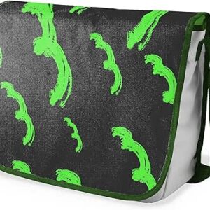 بوناميزون شنطة ماسنجر مدرسية مطبوعة رقميا مع حزام كاكي للطلاب، شنطة كروس وشنطة ساعي، شنطة كتف للمدرسة، العودة الى المدرسة، المقاس: 29 × 36 سم