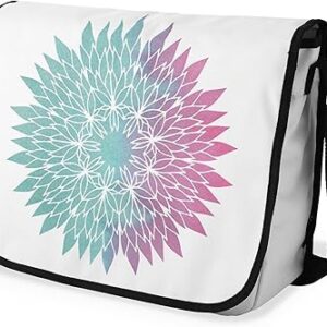 بوناميزون شنطة ماسنجر مدرسية مطبوعة رقميا مع حزام اسود للطلاب، شنطة كروس وشنطة ساعي، شنطة كتف للمدرسة، العودة الى المدرسة، المقاس: 29 × 36 سم