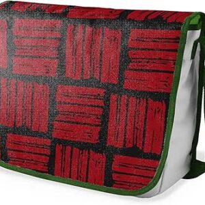 بوناميزون شنطة ماسنجر مدرسية مطبوعة رقميا مع حزام كاكي للطلاب، شنطة كروس وشنطة ساعي، شنطة كتف للمدرسة، العودة الى المدرسة، المقاس: 29 × 36 سم