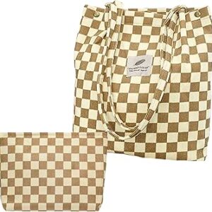 شنطة يد كبيرة توت كوردروي من قطعتين