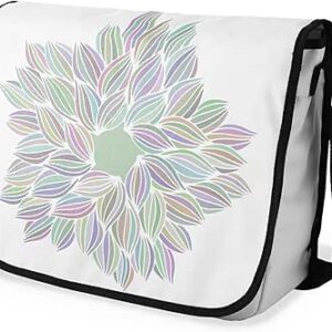 بوناميزون شنطة ماسنجر مدرسية مطبوعة رقميا مع حزام اسود للطلاب، شنطة كروس وشنطة ساعي، شنطة كتف للمدرسة، العودة الى المدرسة، المقاس: 29 × 36 سم