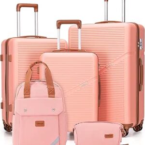 مجموعة شنط سفر بعجلات من كوسبارن، شنط سفر محمولة 22 × 14 × 9 معتمدة من شركات الطيران، مجموعة شنط سفر بعجلات مصنوعة من مادة ABS صلبة