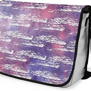 بوناميزون شنطة ماسنجر مدرسية مطبوعة رقميا مع حزام اسود للطلاب، شنطة كروس وشنطة ساعي، شنطة كتف للمدرسة، العودة الى المدرسة، المقاس: 29 × 36 سم