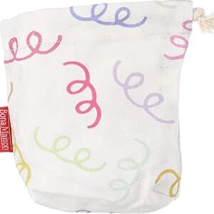 بوناميزون شنطة منتجات قطنية مطبوعة مع رباط، شنطة بقالة قابلة لاعادة الاستخدام، اكياس صديقة للبيئة وقابلة للتحلل البيولوجي، شنطة سفر، شنط تسوق، صديقة للبيئة، قابلة للطي، المقاس: 12×15 سم، قماش