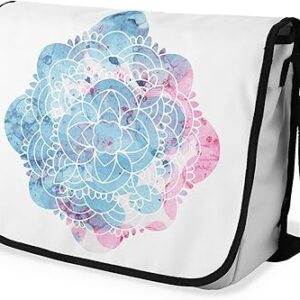 بوناميزون شنطة ماسنجر مدرسية مطبوعة رقميا مع حزام اسود للطلاب، شنطة كروس وشنطة ساعي، شنطة كتف للمدرسة، العودة الى المدرسة، المقاس: 29 × 36 سم