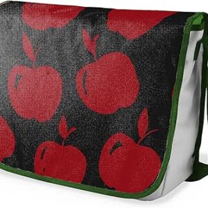 بوناميزون شنطة ماسنجر مدرسية مطبوعة رقميا مع حزام كاكي للطلاب، شنطة كروس وشنطة ساعي، شنطة كتف للمدرسة، العودة الى المدرسة، المقاس: 29 × 36 سم