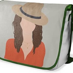 بوناميزون شنطة ماسنجر مدرسية مطبوعة رقميا مع حزام كاكي للطلاب، شنطة كروس وشنطة ساعي، شنطة كتف للمدرسة، العودة الى المدرسة، المقاس: 29 × 36 سم